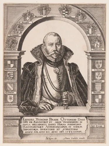Tycho Brahe, Astronomer by Jacques de Gheyn II, print, 1590-1600