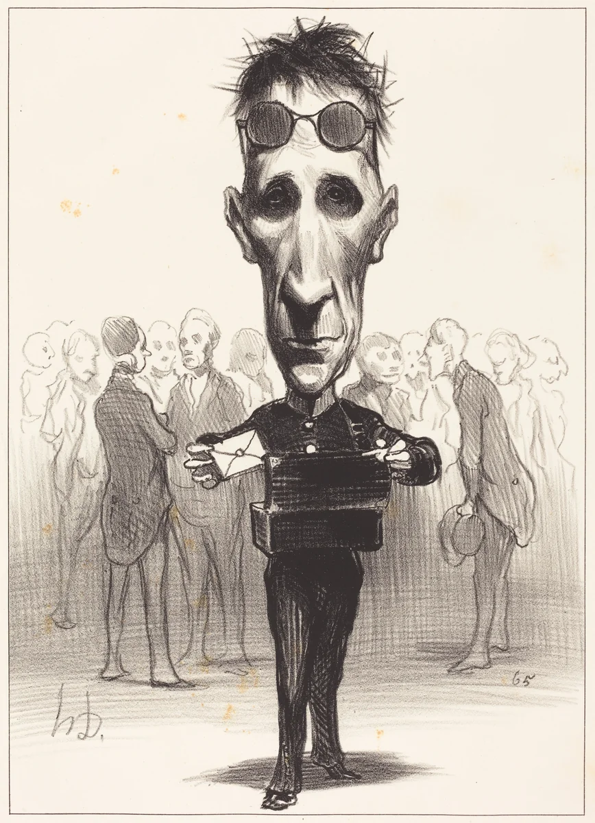 Félix Saint-Priest by Honoré Daumier, print, 1849