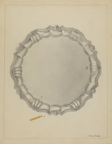 Silver Tray by Michael Fenga, index of american design, 1936