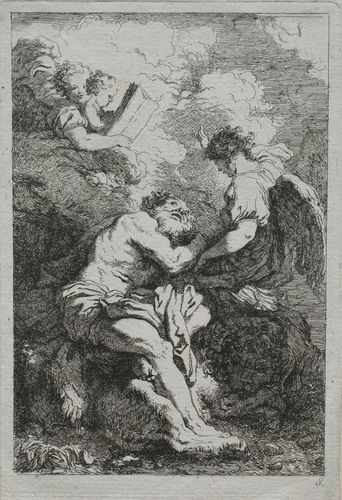 Saint Jerome by Jean Honoré Fragonard, print, 1761