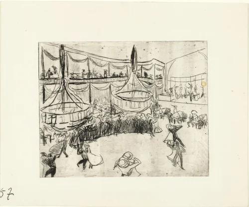 Dancehall (Tanzsaal) by Ernst Ludwig Kirchner, print, 1910