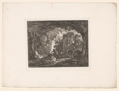 Man vluchtend voor slang by anonymous, print, 1793-1832