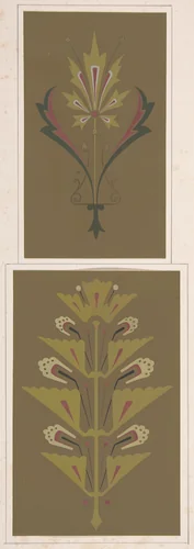 Design drawing by Christopher Dresser, drawing, 1878-1888