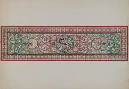 Mosaic Pattern in Doorstep by Ellen Duncan, index of american design, 1936