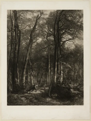 In the Forest by Jean-François Millet, print, 1851