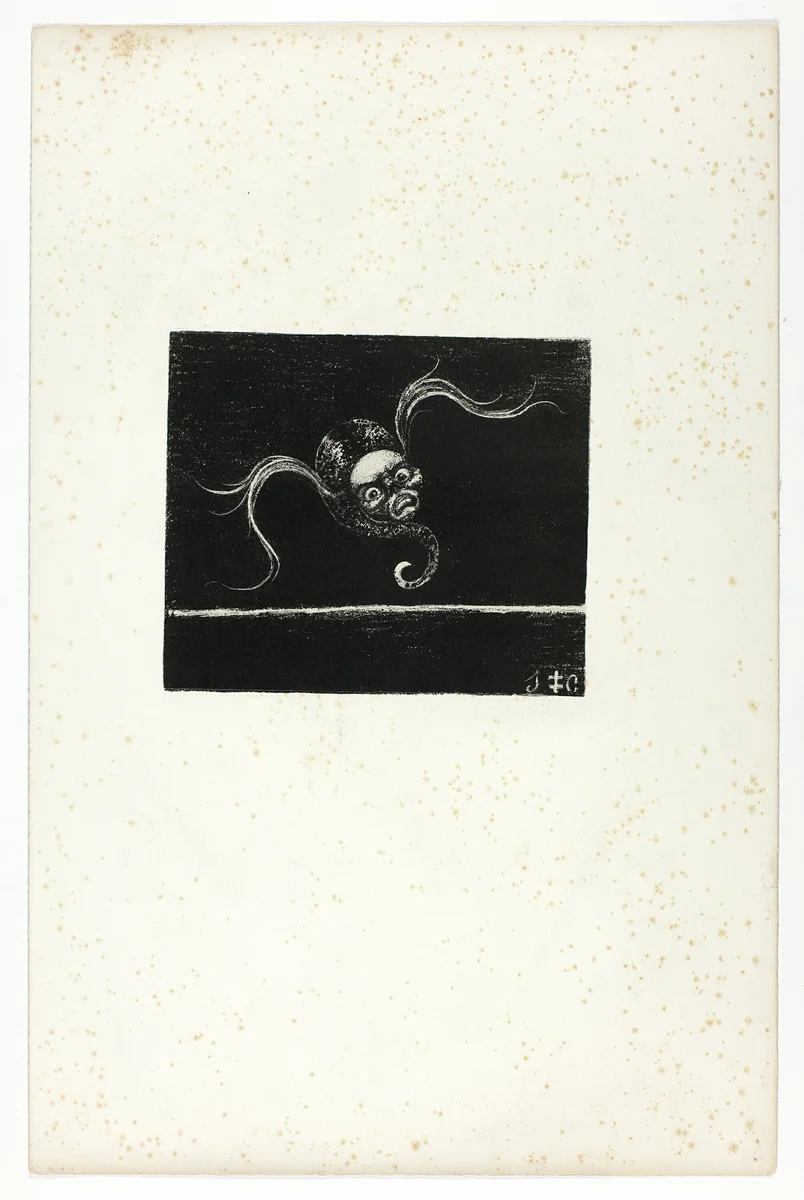 Untitled, plate from Je regardais et je vis... by Odilon Redon, print, 1896