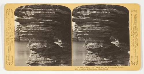 Crooked Pillar, near Sugar Bowl, No. 285 from the series "In and About the Dells of the Wisconsin River" by Henry Hamilton Bennett, photograph, 1870-1908