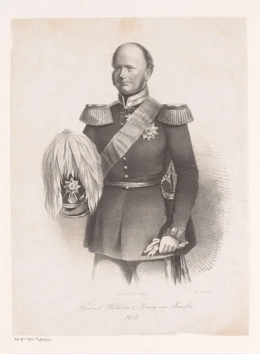Portret van Frederik Willem IV van Pruisen by anonymous, print, 1847-1865