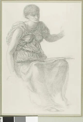 Study for One of the Fates by Edward Burne-Jones, drawing, 1865-1869