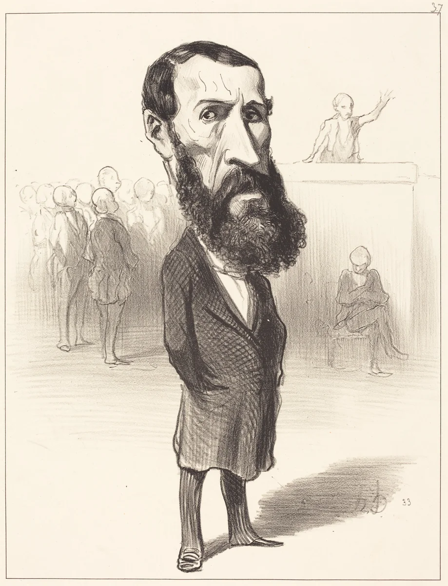 Jean-Louis Greppo by Honoré Daumier, print, 1849