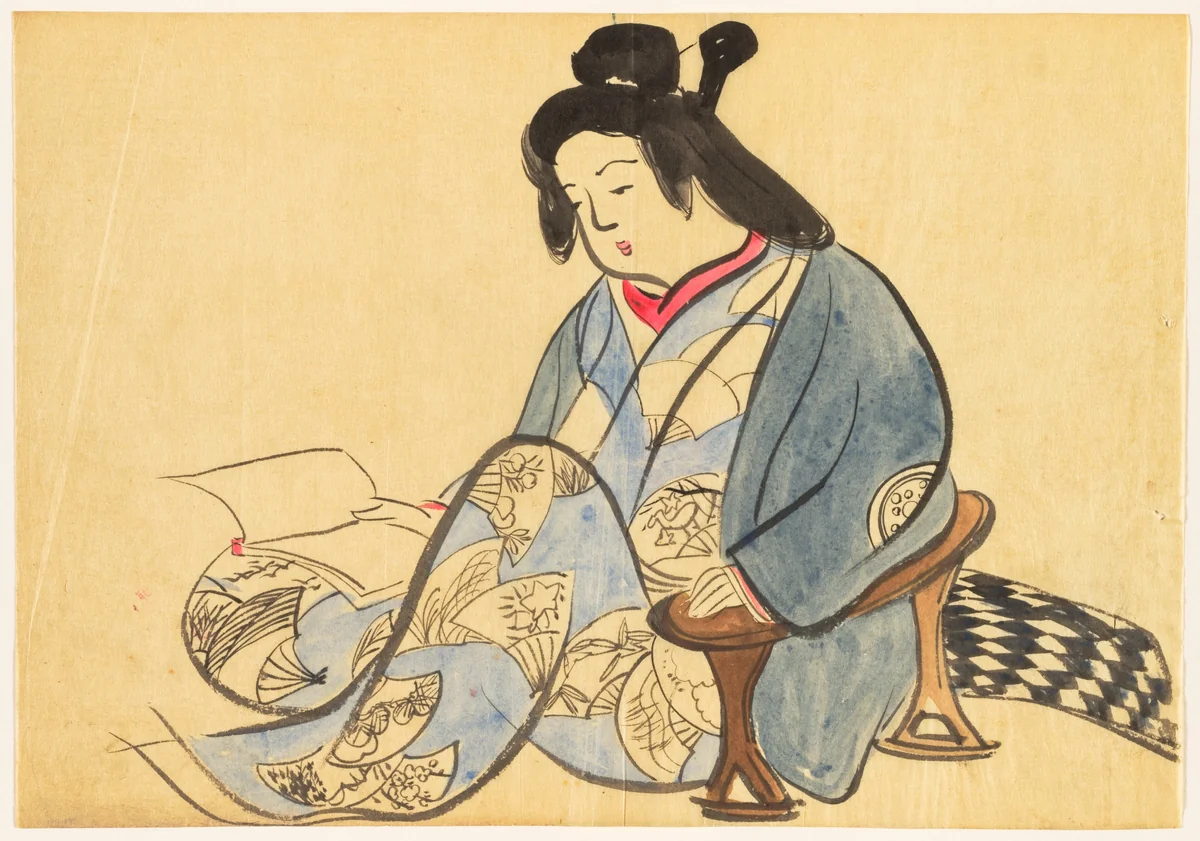 Flowers of a Hundred Worlds (Momoyogusa): Idleness (Tsurezure) by Kamisaka Sekka, drawing, 1909