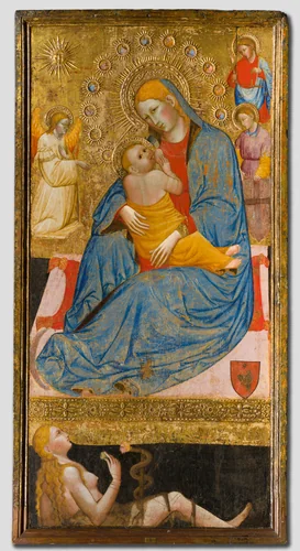 The Madonna of Humility with the Temptation of Eve by Olivuccio di Ciccarello, painting, 1395-1405