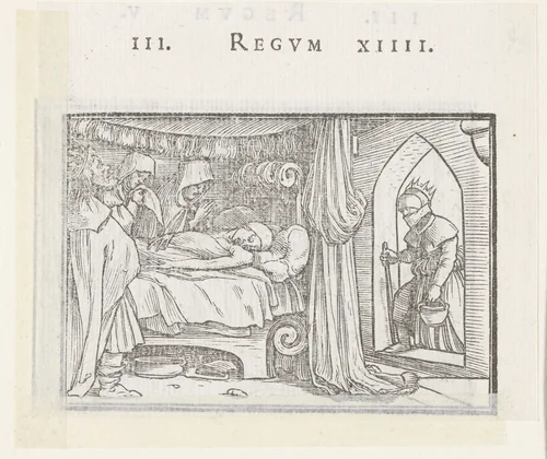 Dood van Abia by Hans Holbein, print, 1538