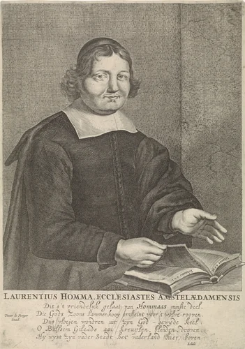 Portret van Laurentius Homma by anonymous, print, 1661-1700