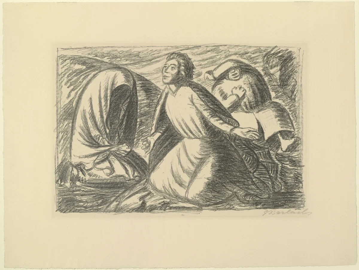 Despair and Hope II (Hoffnung und Verzweiflung II) by Ernst Barlach, print, 1931
