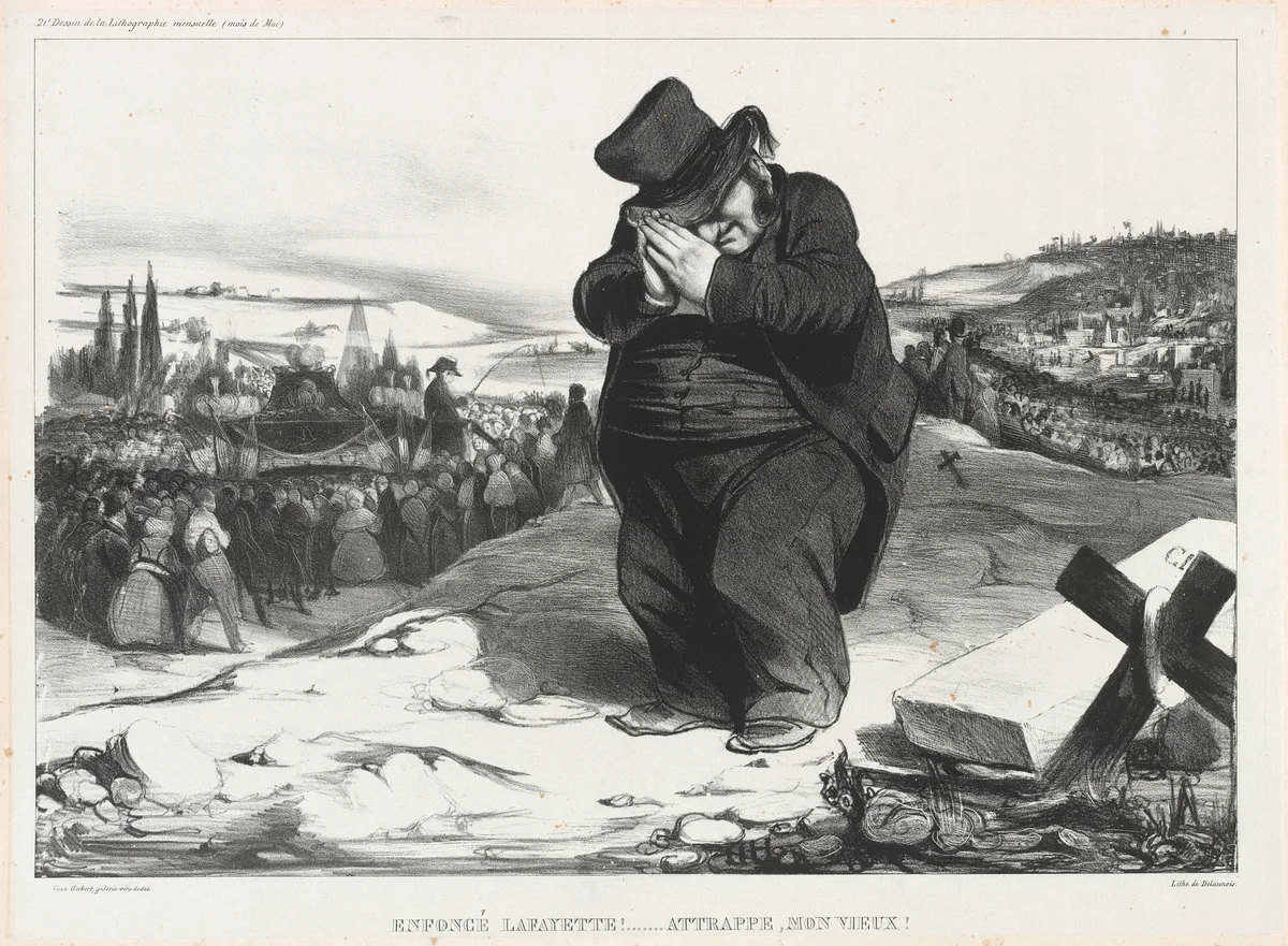 Crushed Lafayette!... Trapped, Old Fellow!, plate 22 from L’Association mensuelle by Honoré-Victorin Daumier, print, 1834