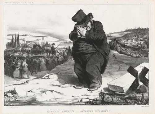 Crushed Lafayette!... Trapped, Old Fellow!, plate 22 from L’Association mensuelle by Honoré-Victorin Daumier, print, 1834