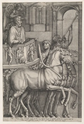 Triumph of Marcus Aurelius, from "Speculum Romanae Magnificentiae" by Nicolas Beatrizet, print, 1560
