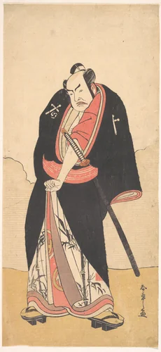 Kabuki Actor Nakamura Sukegorō II as Kaminari Shōkurō by Katsukawa Shunshô (勝川春章), print, 1780
