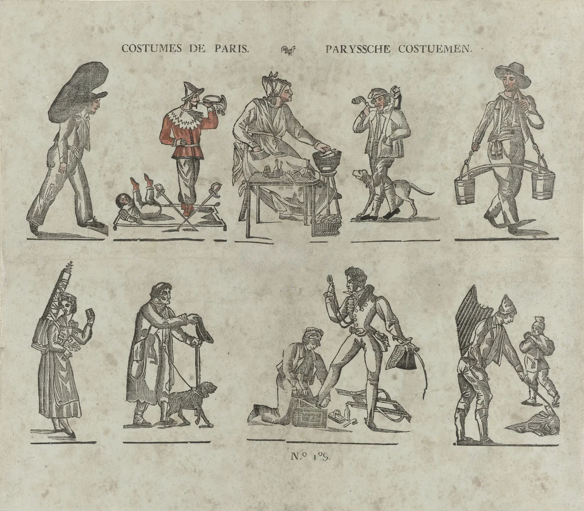 Costumes de Paris / Paryssche costuemen by Philippus Jacobus Brepols, print, 1800-1833