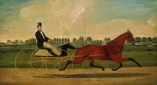 The Trotter by Charles S. Humphreys, painting, 1860
