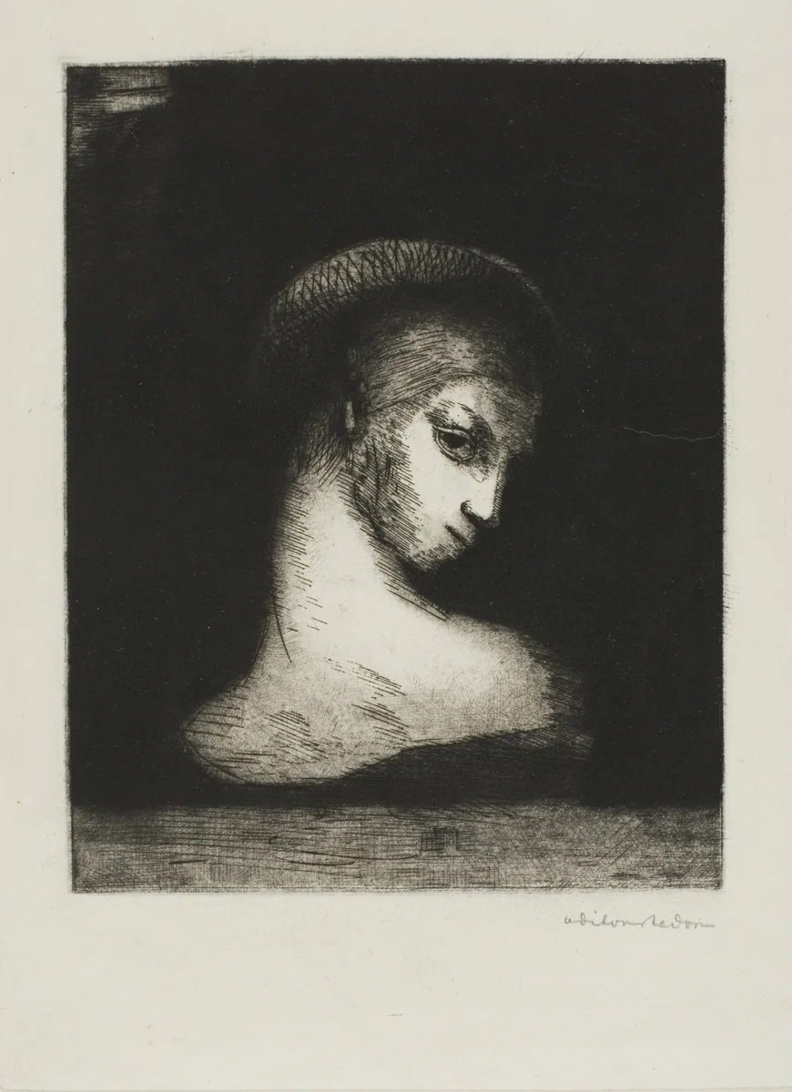 Perversity by Odilon Redon, print, 1891