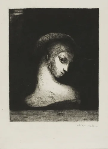 Perversity by Odilon Redon, print, 1891