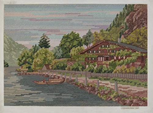 Landscape in Petit Point by J. Howard Iams, index of american design, 1937