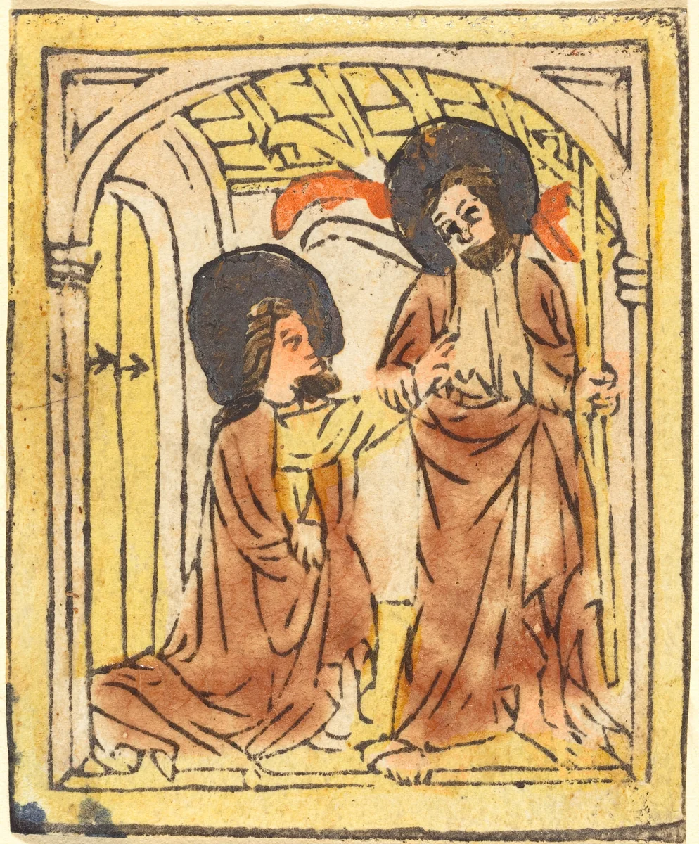Doubting Thomas by German 15th Century, print, 1460