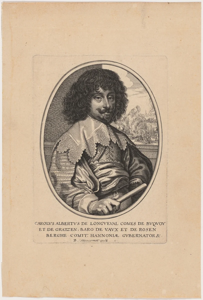 Charles Albert Bonaventure de Longueval, Comte de Bucquoi by Balthasar Moncornet, print, 1600-1668