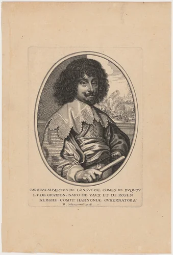 Charles Albert Bonaventure de Longueval, Comte de Bucquoi by Balthasar Moncornet, print, 1600-1668