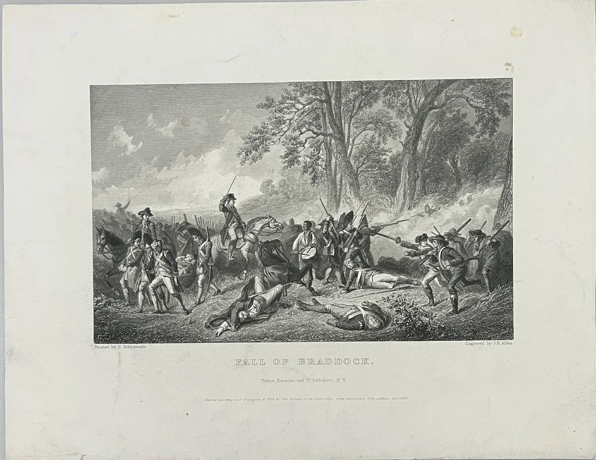 Fall of Braddock by Christian Schussele, other, 1859