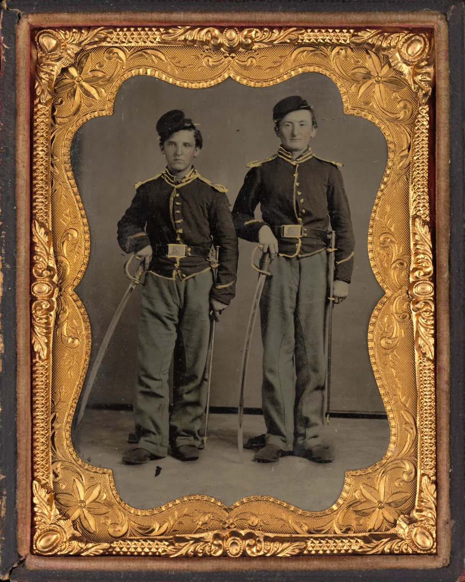 Portrait of Two Illinois Cavalrymen by American 19th Century, photograph, 1860-1869