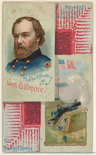 A Short History: General Quincy Adams Gillmore, from the Histories of Generals series (N114) issued by W. Duke, Sons & Co. to promote Honest Long Cut Smoking and Chewing Tobacco by W. Duke, Sons & Co., print, 1888