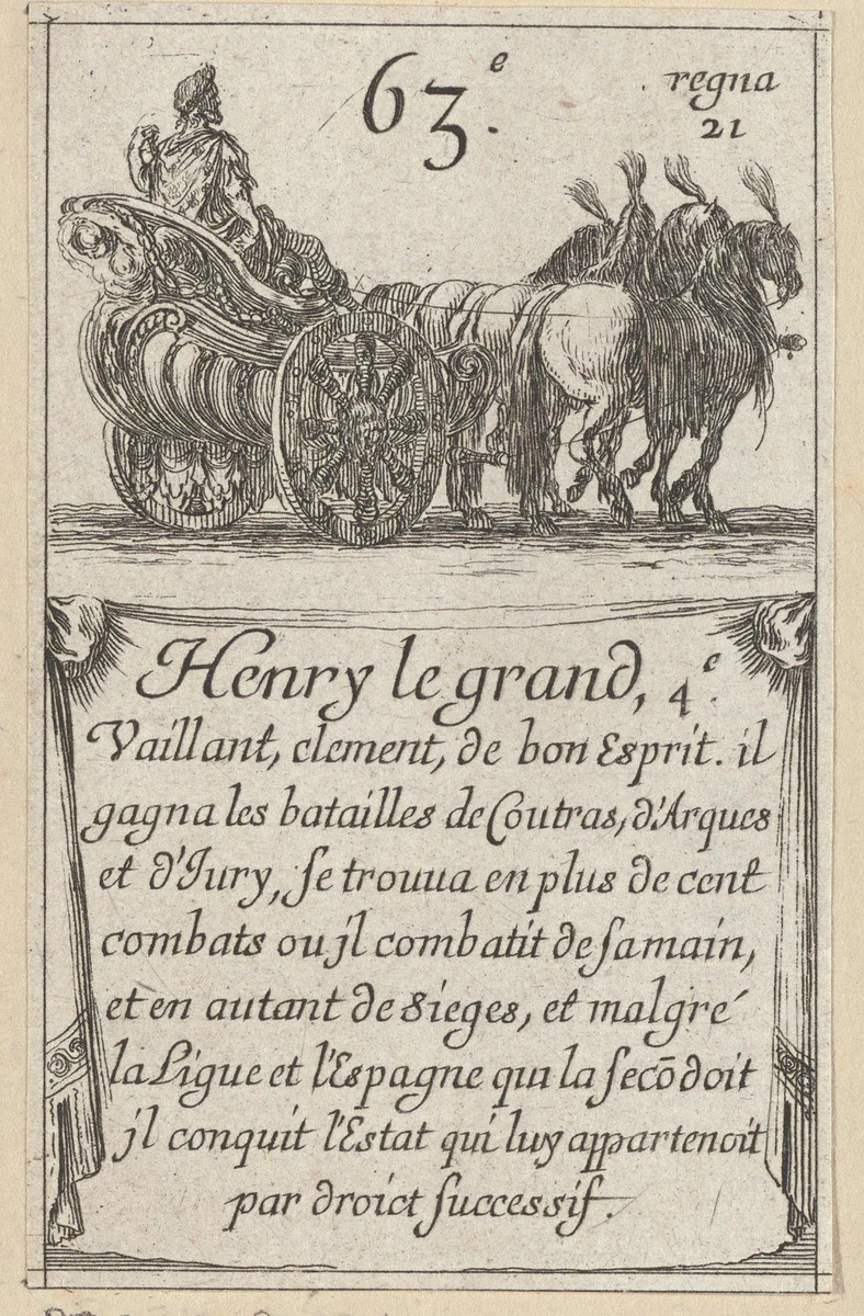 Hendrik IV by Stefano della Bella, print, 1620-1664