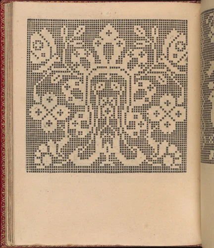 Les Singuliers et Nouveaux Portraicts... page 43 (verso) by Federico de Vinciolo, book, 1588