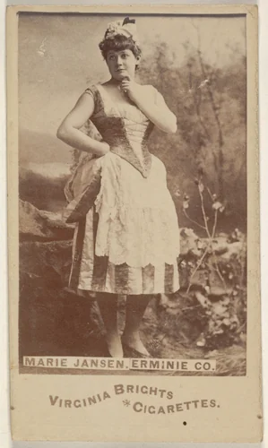 Marie Jansen, Erminie Co., from the Actors and Actresses series (N45, Type 6) for Virginia Brights Cigarettes by Allen & Ginter, photograph, 1885-1891