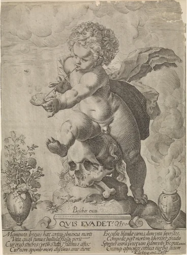 Allegory of Transience by anonymous, print, 1645-1674
