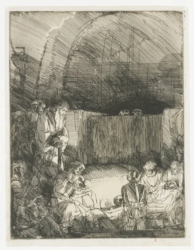 The Entombment by Rembrandt van Rijn, print, 1654