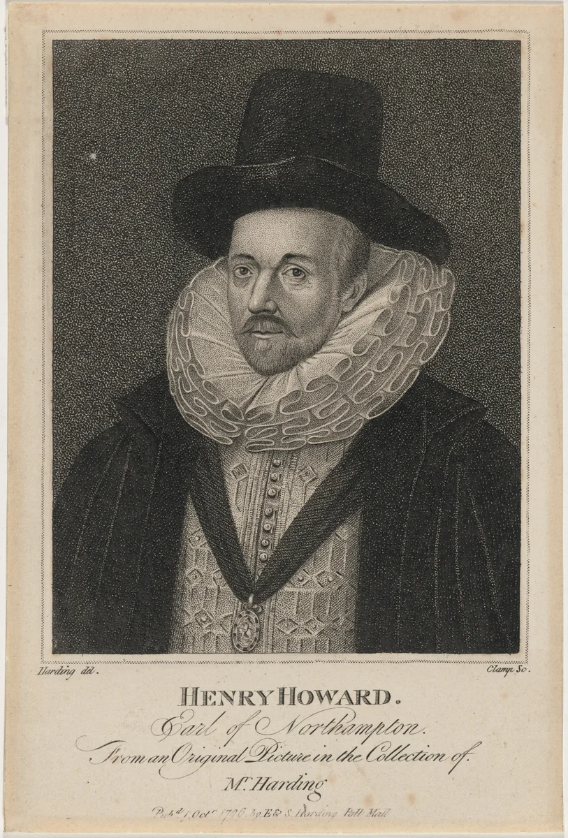 Henry Howard, Earl of Northampton by R. Clamp; Sylvester Harding; Edward Harding, print, 1796