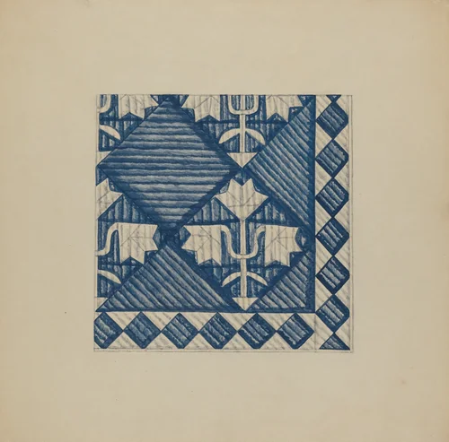 Quilt - Meadow Lily Variant by C.H. Hastings, index of american design, 1937