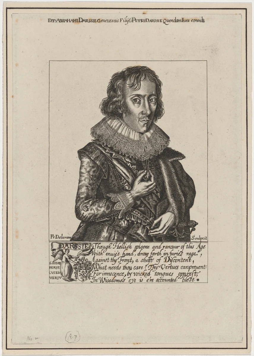 Abraham Darssie by Francis Delaram, print, 1590-1627