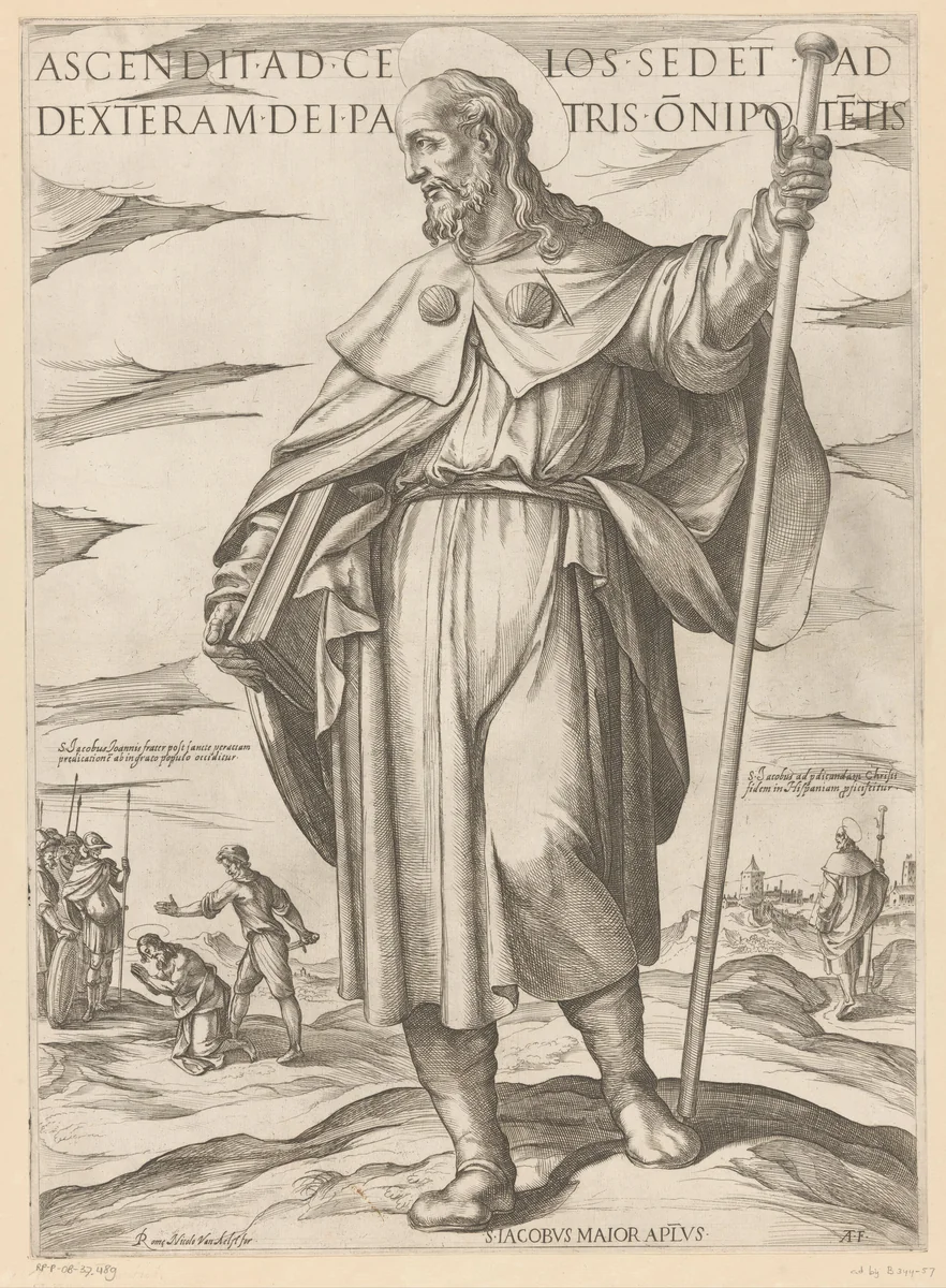 De heilige Jakobus de Meerdere by Unknown, print, 1565-1630