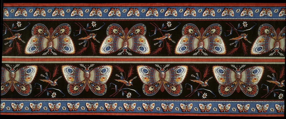 Panel (Furnishing Fabric) by Lancaster Prints, textile, 1856