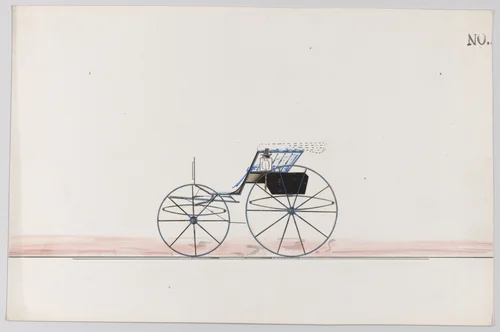 Design for Road Wagon (unnumbered) by Brewster & Co., drawing, 1870