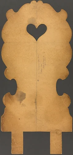 Back Pattern for Side Chair by Unknown Artist, drawing, 1825-1875