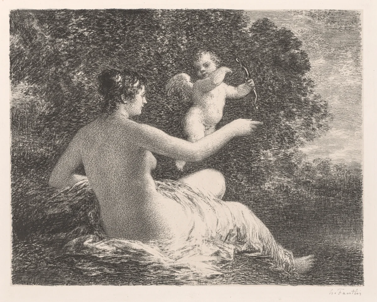 Venus and Cupid by Henri Fantin-Latour, print, 1896