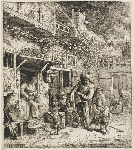 The Dancing Dog by Cornelis Dusart, print, 1685