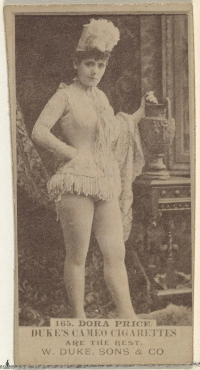Card Number 165, Dora Price, from the Actors and Actresses series (N145-5) issued by Duke Sons & Co. to promote Cameo Cigarettes by W. Duke, Sons & Co., photograph, 1880-1889