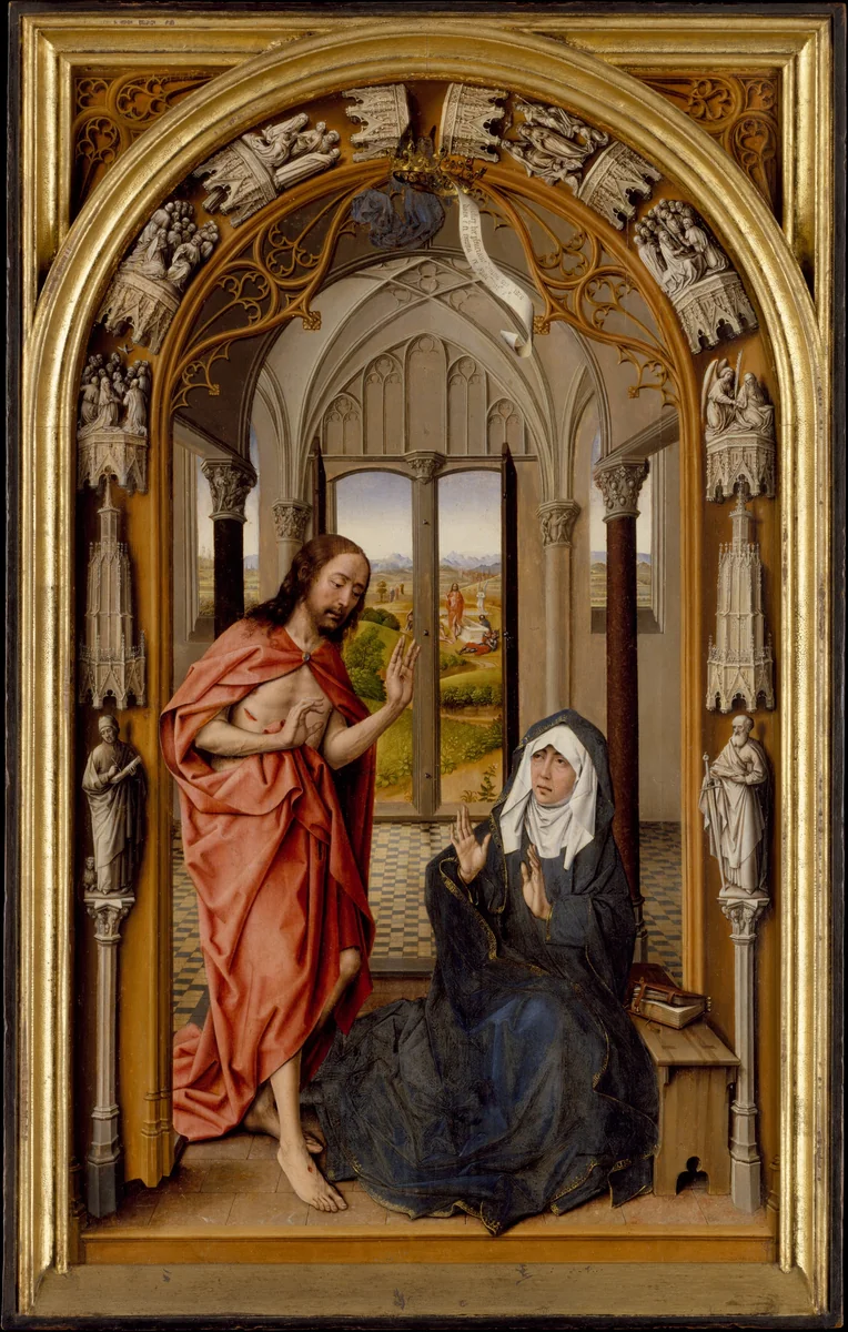 Christ Appearing to His Mother by Juan de Flandes, painting, 1491-1501